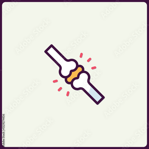 Minimalist Joint Pain Illustration, Health and Medical Icon Concept