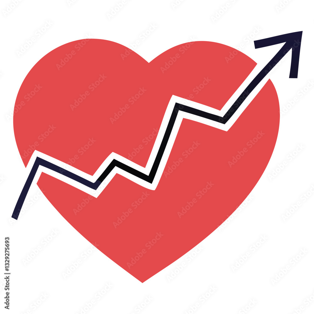 Modern Heart Design Highlighting Medical and Emotional Care Modern Heart Design Highlighting Medical and Emotional Care