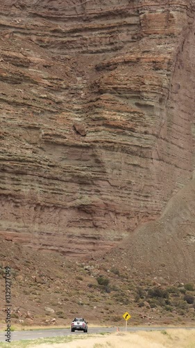 Wallpaper Mural Bid red wall geological formation with rural road. Chubut, Ruta Nacional 25, Argentina Torontodigital.ca