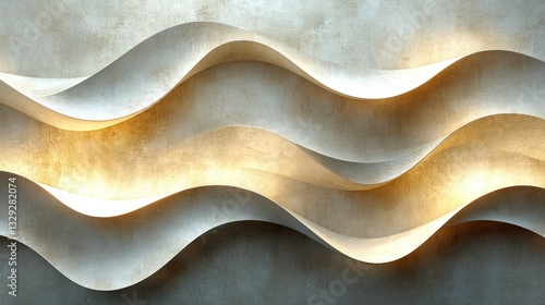 Abstract wavy wall design