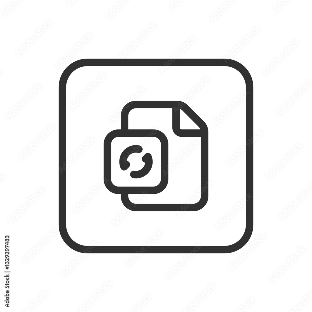 Sync Document File Icon - Modern Simple Flat Vector for Web and Mobile Sync Document File Icon - Modern Simple Flat Vector for Web and Mobile