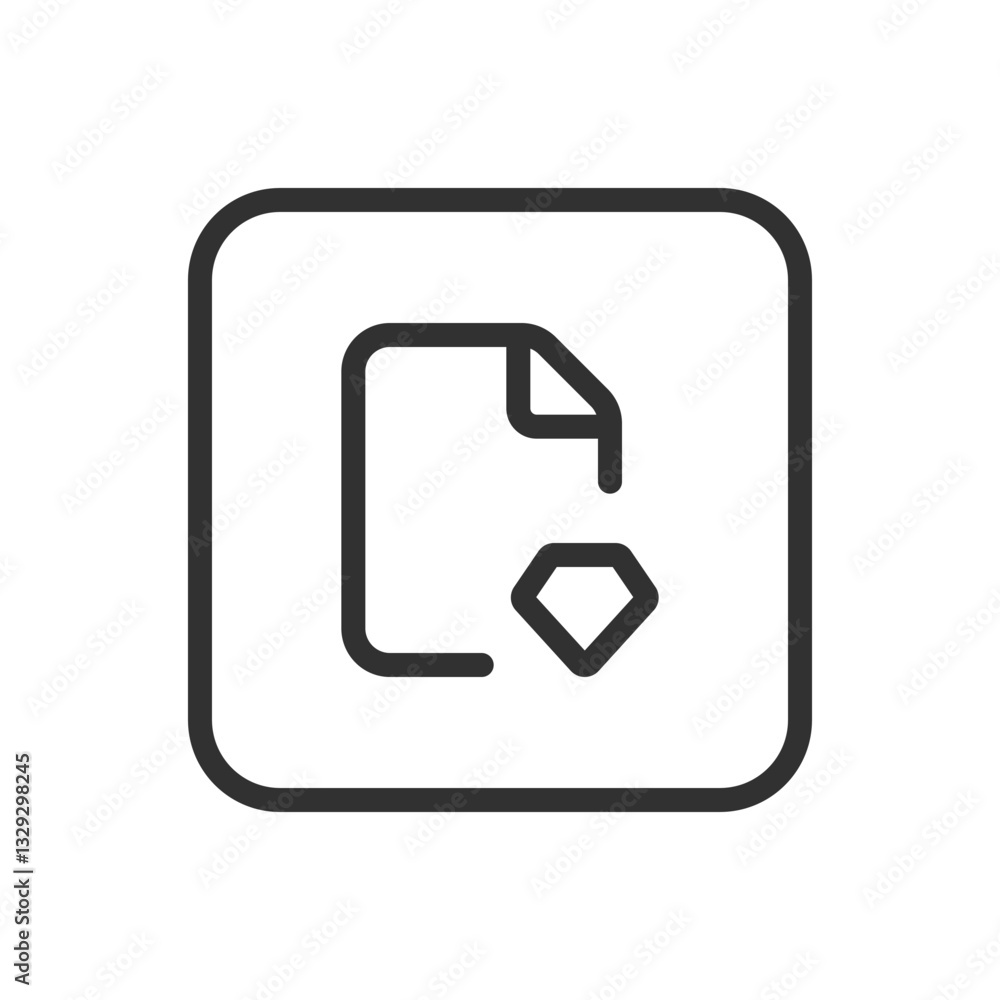 Sketch File Document Icon - Modern Simple Flat Vector for Web and Mobile Sketch File Document Icon - Modern Simple Flat Vector for Web and Mobile