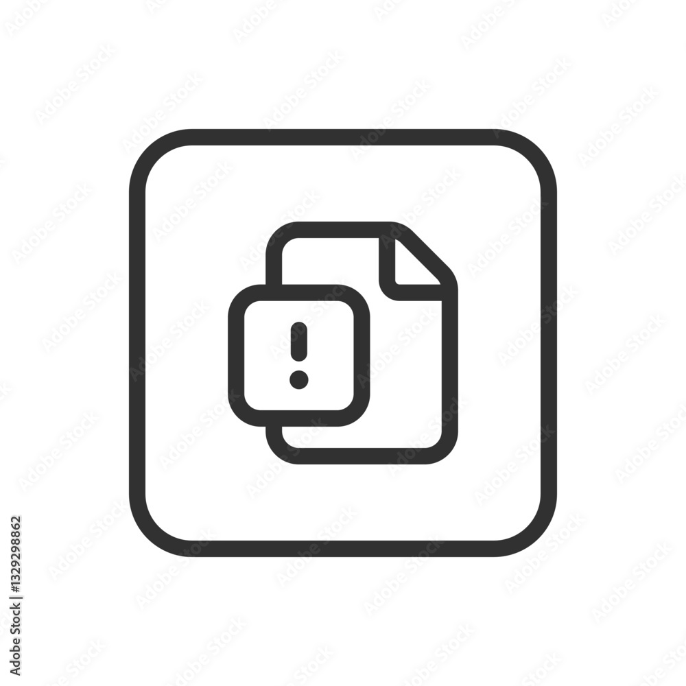 Warning Error Document File Icon - Modern Simple Flat Vector for Web and Mobile Warning Error Document File Icon - Modern Simple Flat Vector for Web and Mobile