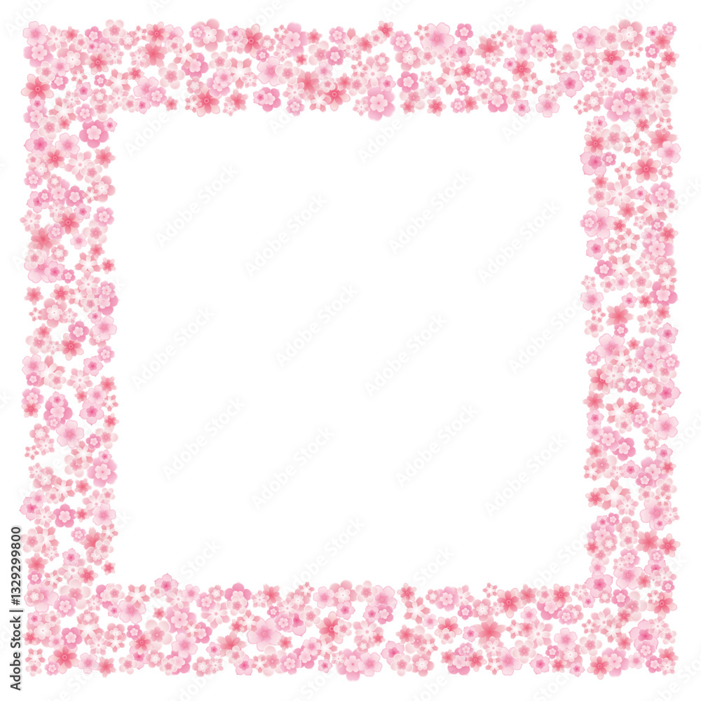 Vector blossom greeting card background with pink cherry or sakura flowers in flat style Vector blossom greeting card background with pink cherry or sakura flowers in flat style