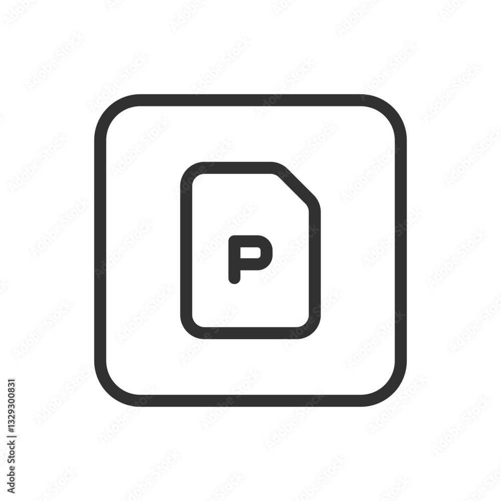 PowerPoint Document File Icon - Modern Simple Flat Vector for Web and Mobile PowerPoint Document File Icon - Modern Simple Flat Vector for Web and Mobile