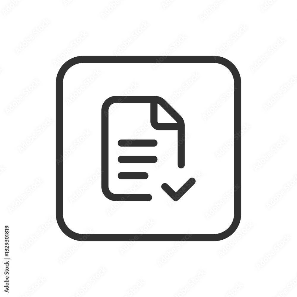Checkmark Document File Icon - Modern Simple Flat Vector for Web and Mobile Checkmark Document File Icon - Modern Simple Flat Vector for Web and Mobile