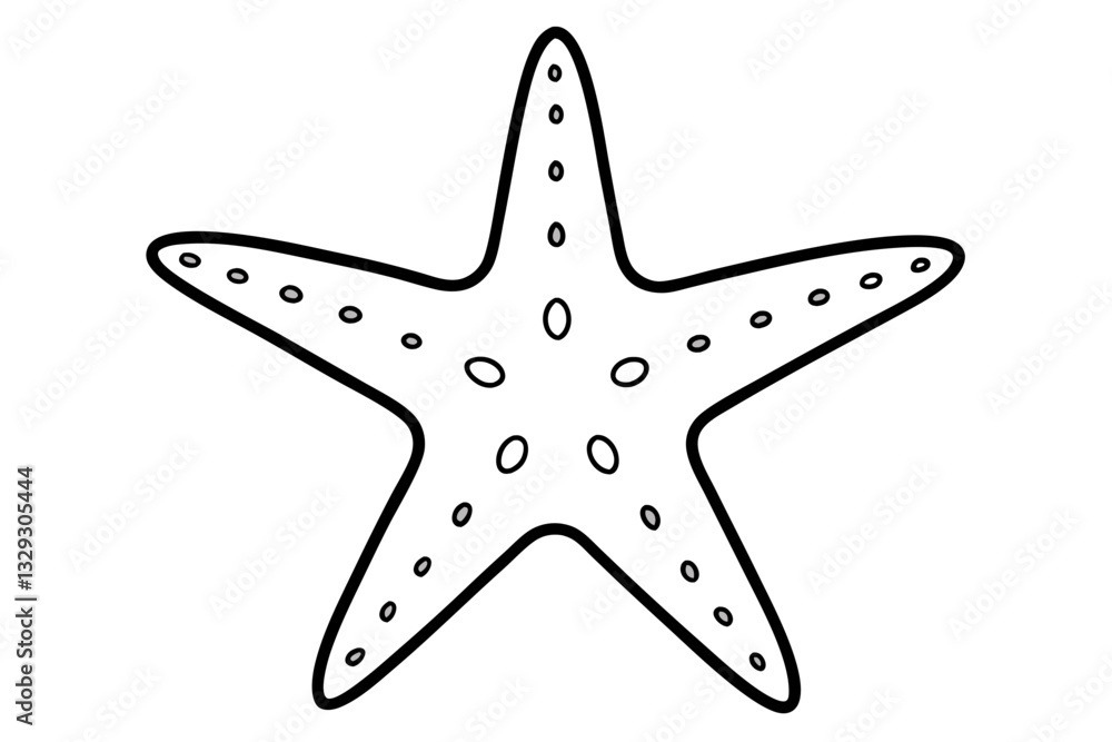 starfish line art silhouette vector illustration starfish line art silhouette vector illustration
