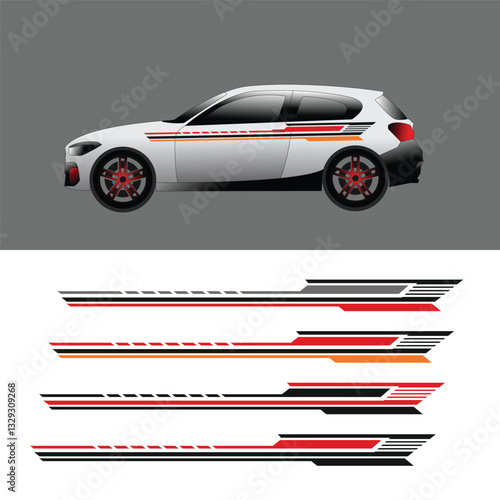 car wrapping decal vector. racing car decals
