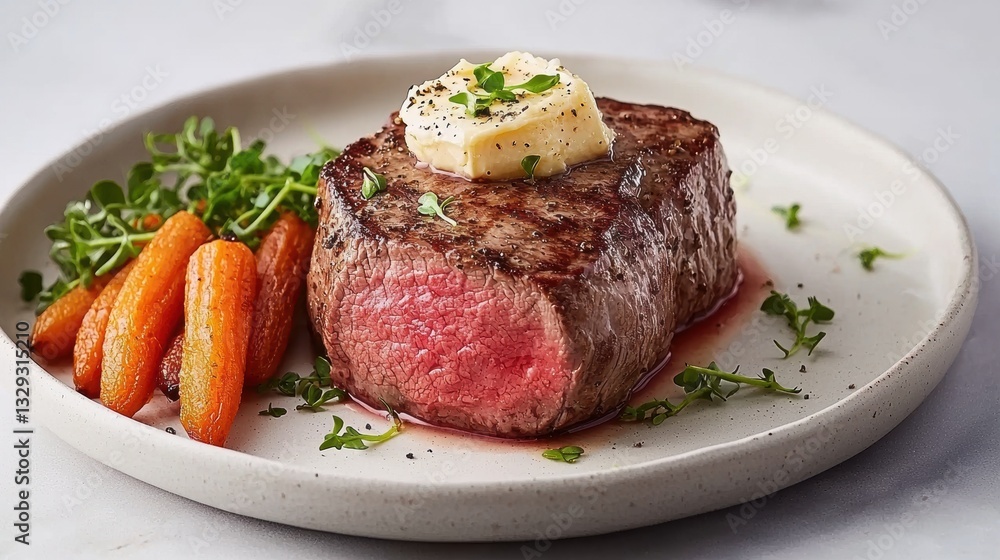 Gourmet flank steak with truffle butter Gourmet flank steak with truffle butter