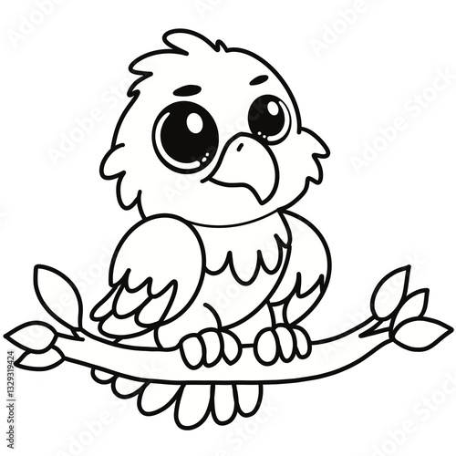 Animals a-z clipart eagle doodle 