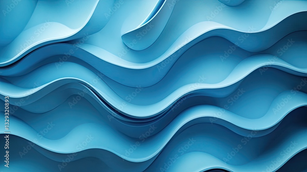 Fototapeta premium Abstract Blue Wave Pattern Background Texture Design Illustration Graphic Art Image