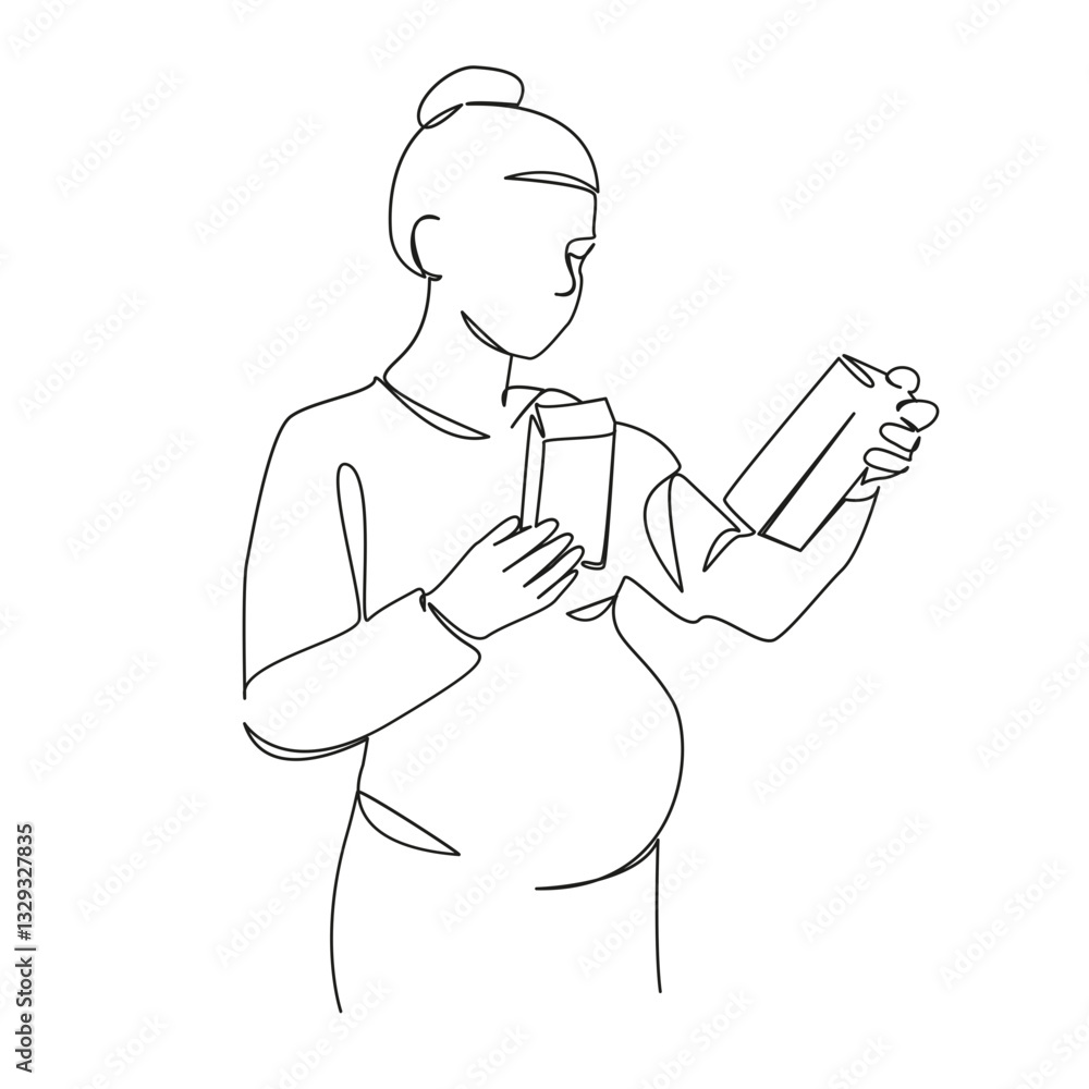 One continuous single drawing line art flat doodle medicine, pregnant, mother, pregnancy, vitamin, health, pill. Isolated image hand draw contour on a white background, hand drawn, not AI One continuous single drawing line art flat doodle medicine, pregnant, mother, pregnancy, vitamin, health, pill. Isolated image hand draw contour on a white background, hand drawn, not AI