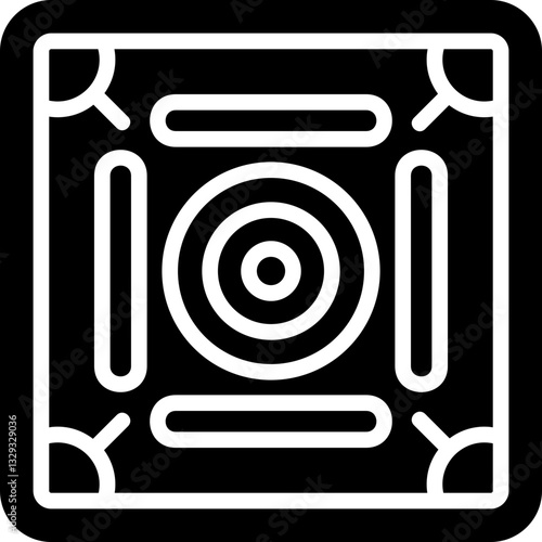 Carrom glyph icon