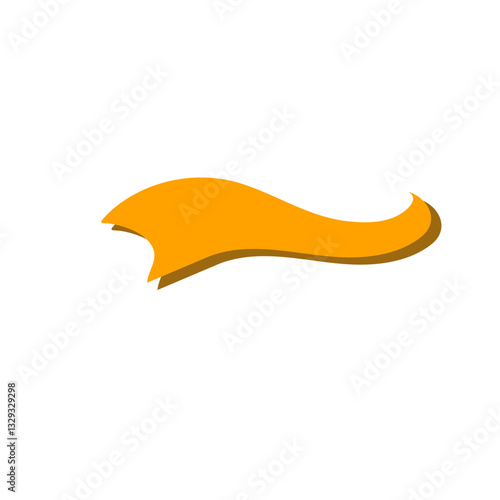 Swoosh and swash typography tails shape
