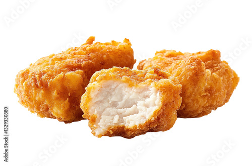 Wallpaper Mural Closeup of a bucket of fried chicken nuggets on a white background Torontodigital.ca