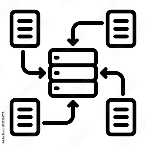 Collect icon, line icon style