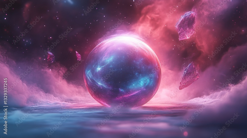 Fototapeta premium Cosmic Orb in Nebula