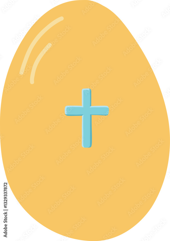 Fototapeta premium Easter Egg with Cross
