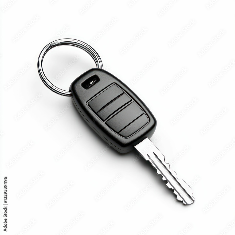 Sleek Car Key on White Sleek Car Key on White