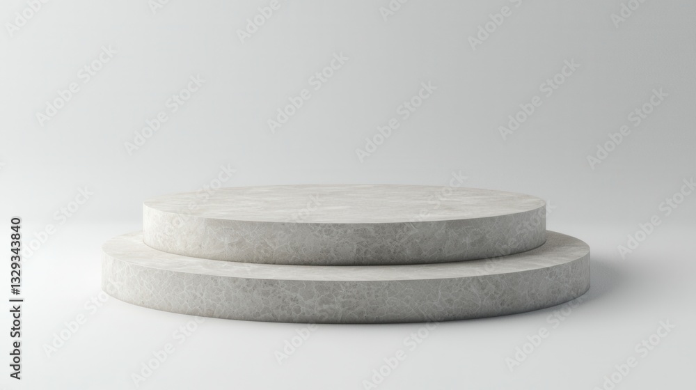 Elegant Circular Stone Platform for Display in Minimalist Setting Elegant Circular Stone Platform for Display in Minimalist Setting
