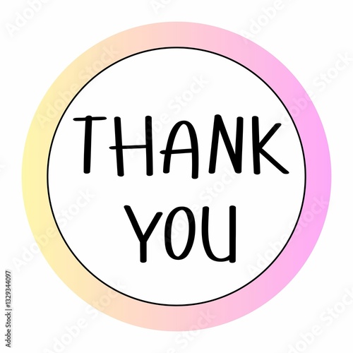 Thank You Minimalist Typography with Gradient Circle