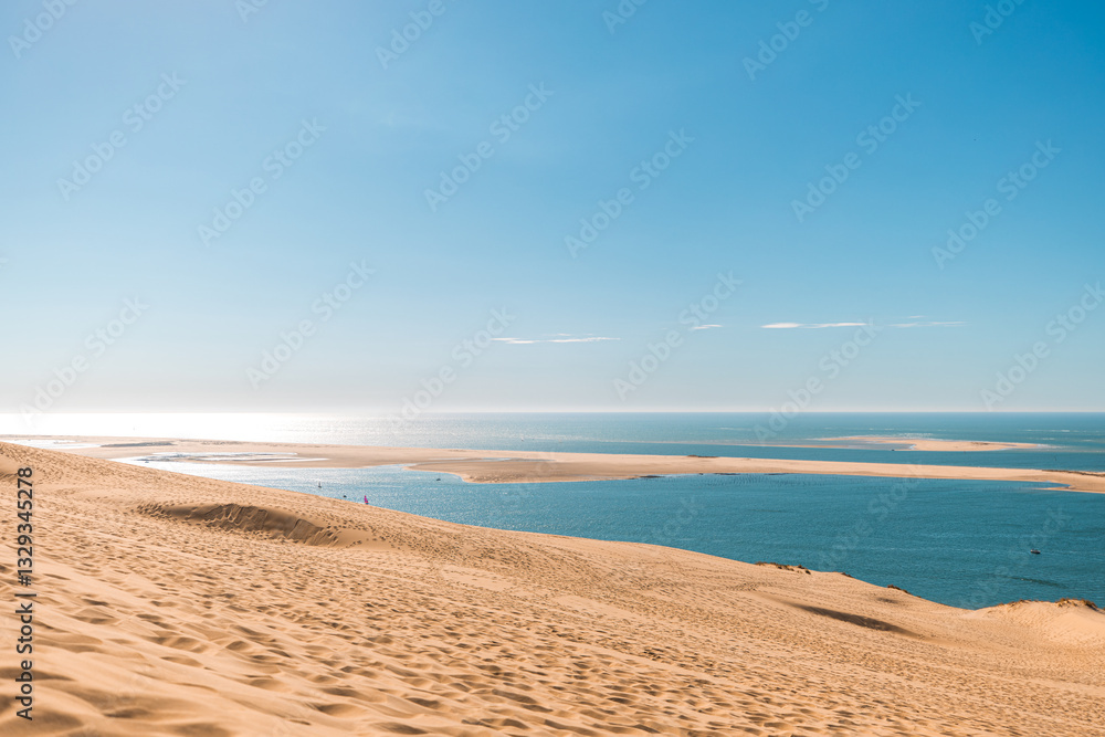 The view from the top of the Dune du Pilat, the biggest sand dune in Europe