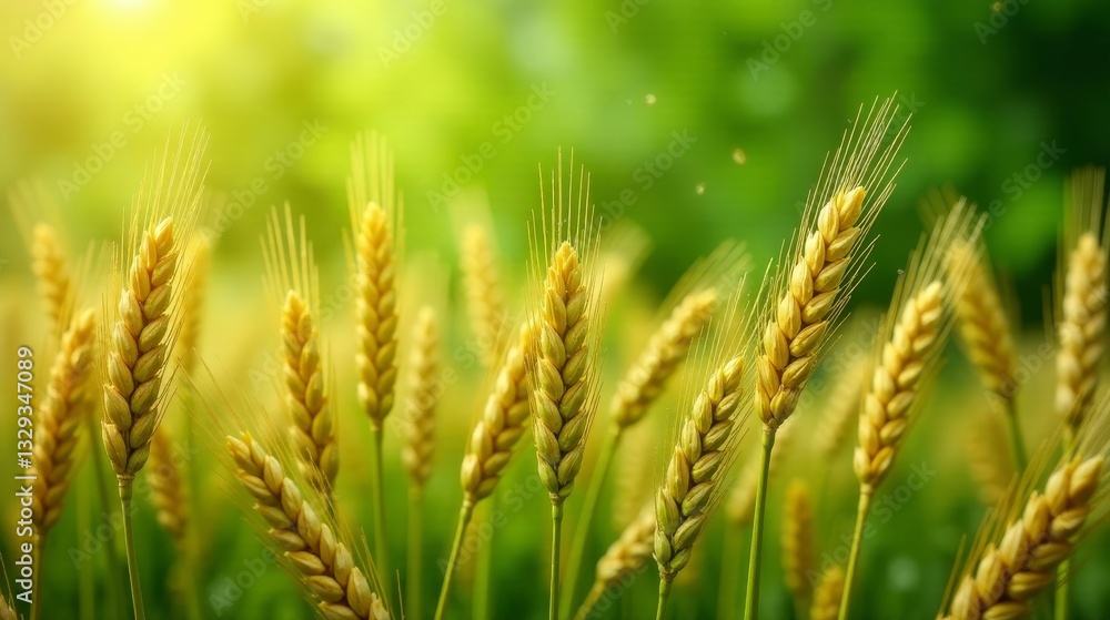 Golden Wheat Field Basking in the Warm Sunlight of a Summer Day, a Symbol of Abundance and the Bounty of Nature Golden Wheat Field Basking in the Warm Sunlight of a Summer Day, a Symbol of Abundance and the Bounty of Nature
