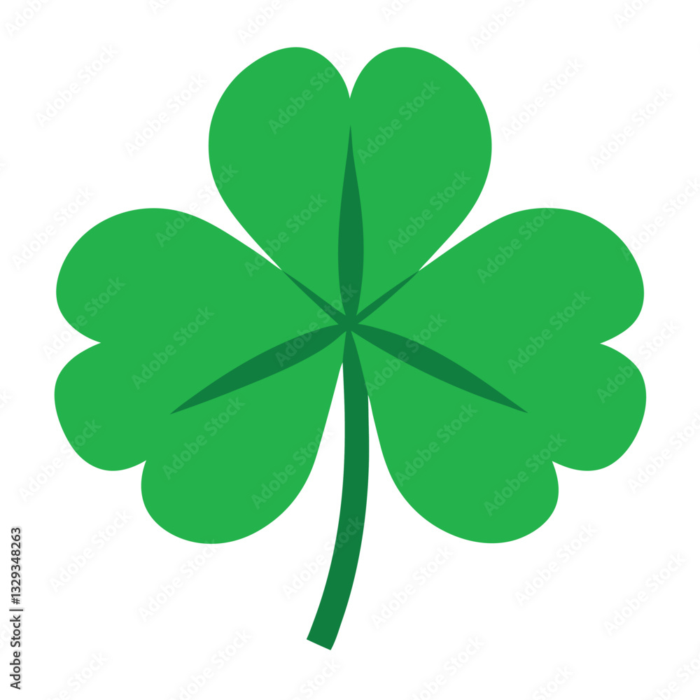Green shamrock, lucky clover, Irish symbol, St. Patrick's Day icon, simplified design, flat illustration, vibrant emerald color, three-leaf clover, Green shamrock, lucky clover, Irish symbol, St. Patrick's Day icon, simplified design, flat illustration, vibrant emerald color, three-leaf clover,