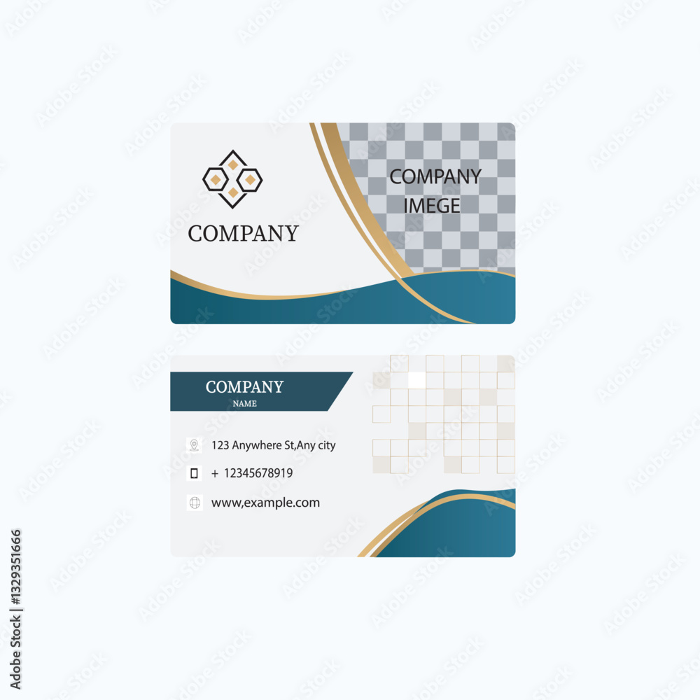 Obraz premium business card design vector illustration poster banner template icon,