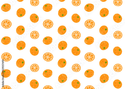 クレヨンタッチのみかんパターン