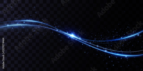 
Neon blue lines of speed and fast wind. The effect of moving at the speed of light.