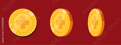 Digitaler Schweizer Franken – Zukunft des Geldes mit Stablecoins und CBDC. Flaches Design Coin Vektorart