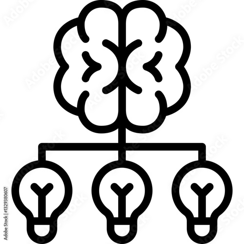 brainstorm line icon