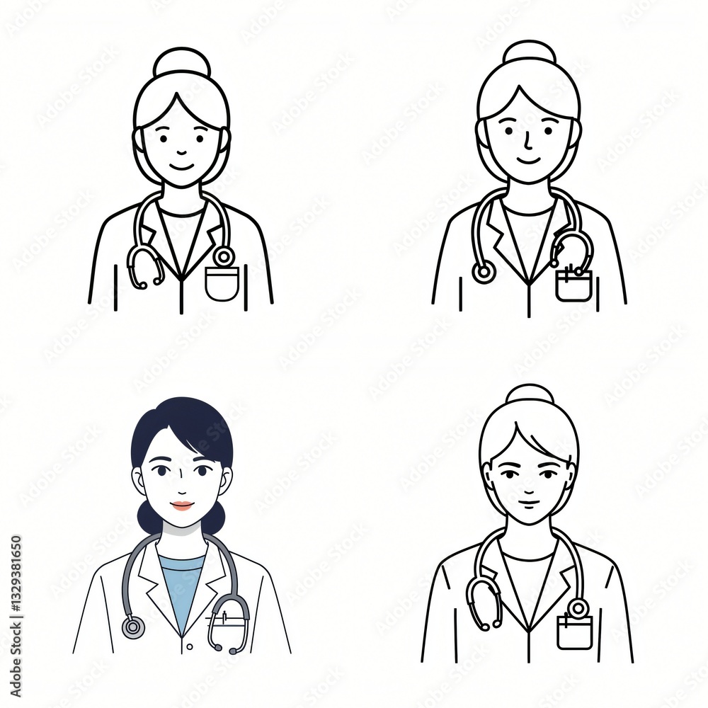 set of icons for doctors vectors abstract illustrations set of icons for doctors vectors abstract illustrations