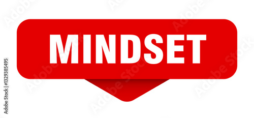 mindset sticker. mindset sign on transparent background