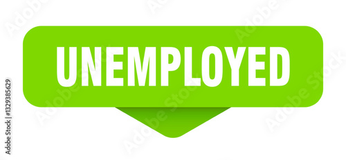 unemployed sticker. unemployed sign on transparent background