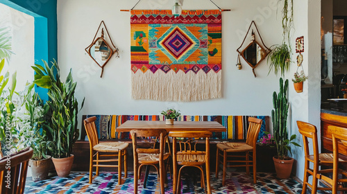 Living room in Mexican style. 