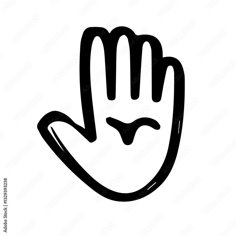 Rising Hand minimal icon outline, Silhouette Counting or Vote Hand, Five or surrender, Isolated on White, Silhouette Counting or Vote Hand, Four, Isolated on White Rising Hand minimal icon outline, Silhouette Counting or Vote Hand, Five or surrender, Isolated on White, Silhouette Counting or Vote Hand, Four, Isolated on White