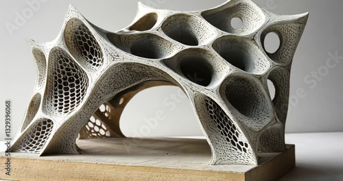 3D Printed Architectural Model, Abstract Structure, Studio Display, Possible Use Design Portfolio, Educational Material