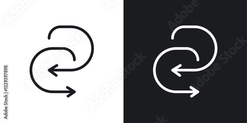 Replace vector icon set in black and white color.