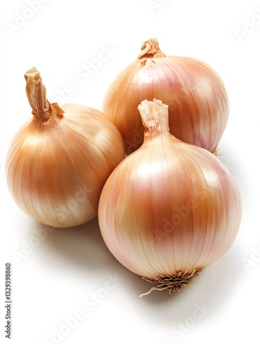 Wallpaper Mural Three onions showing their roots on white background Torontodigital.ca