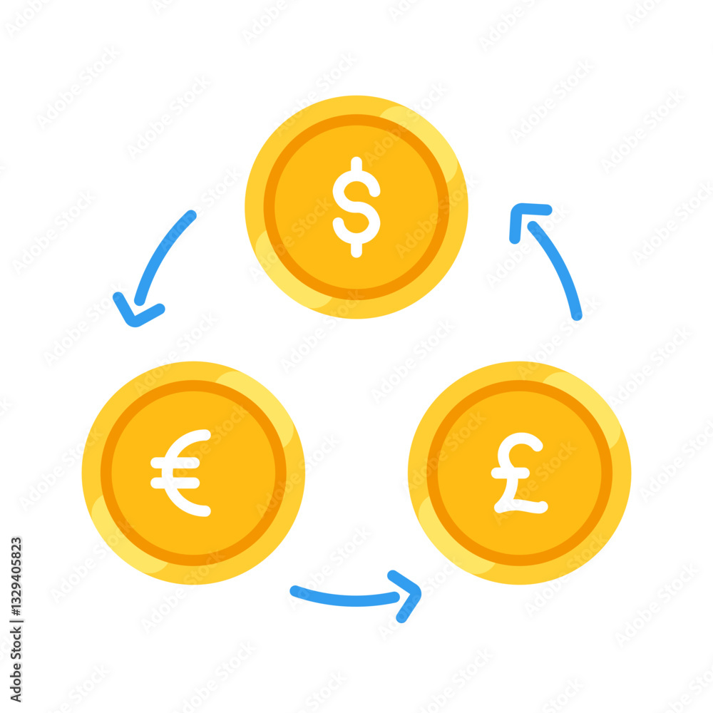 Currency exchange vector illustration Currency exchange vector illustration