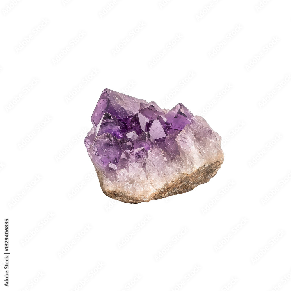 Amethyst crystal on white isolated background Amethyst crystal on white isolated background