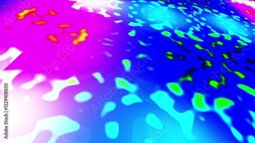 Dynamic blue-red glowing effect background, 3D animation