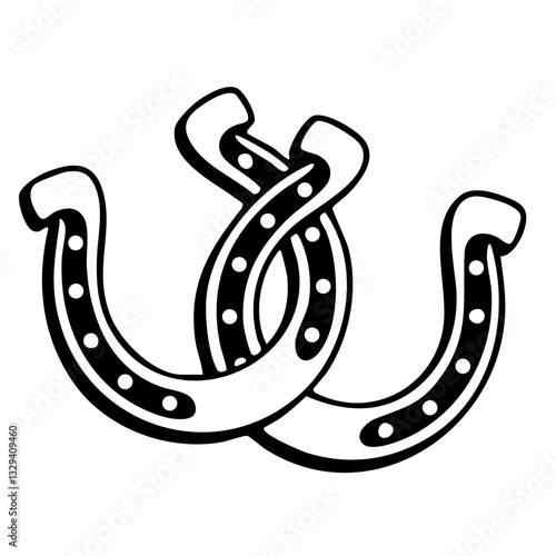 vector illustration of a horseshoe