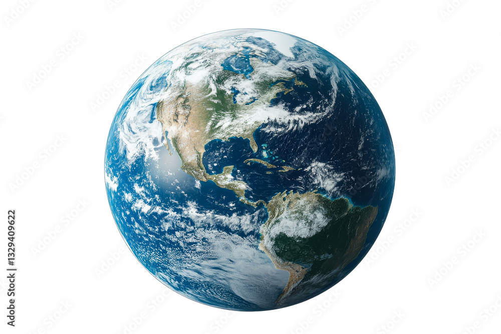 Earth from space highlighting continents and oceans Earth from space highlighting continents and oceans