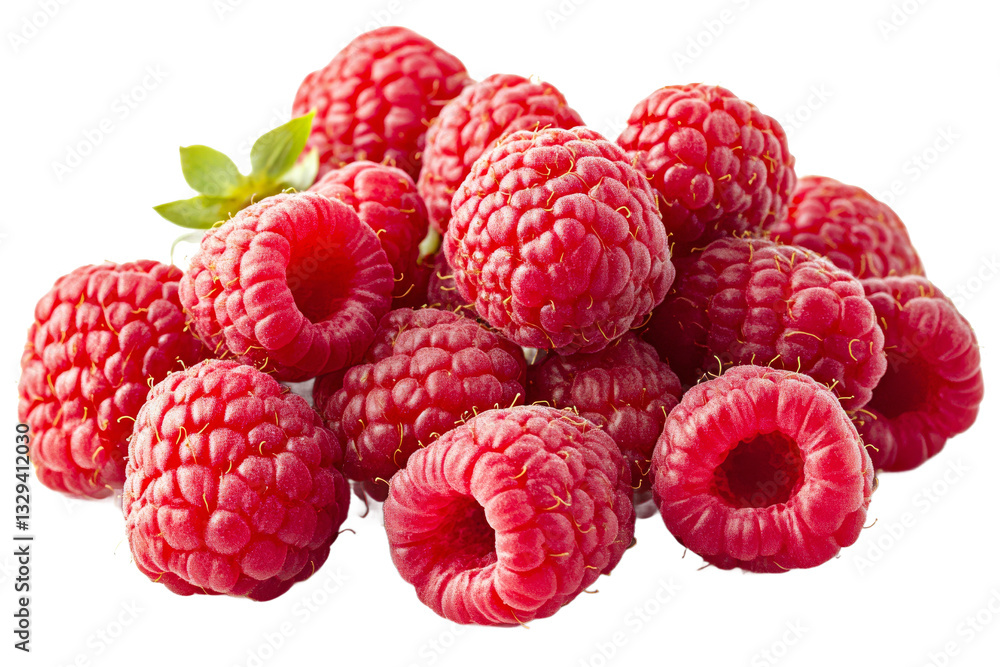Fresh raspberries on a transparent background Fresh raspberries on a transparent background
