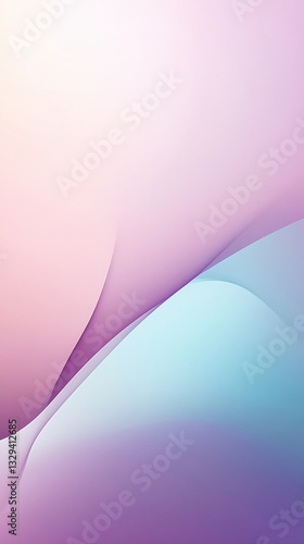 This image features soft pastel waves that blend seamlessly, creating a calming and tranquil atmosphere with gentle transitions of color and light shades.