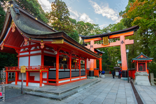 Obraz na płótnie Fushimi Inari Taisha shrine in Kyoto, Japan w salonie