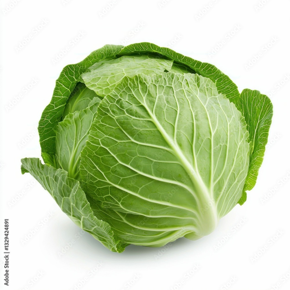 Fototapeta premium Fresh Green Cabbage Head